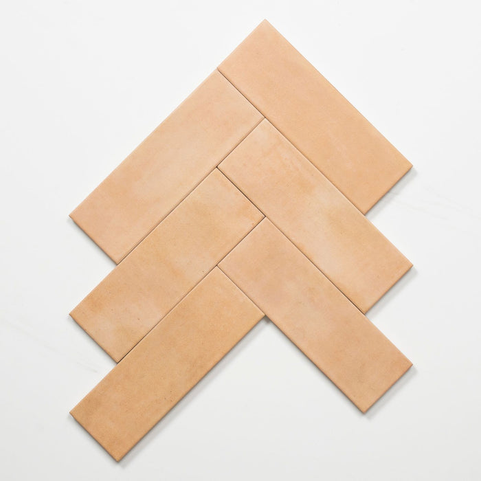 Fishbone Terrarosa Ceramic Subway Tile 186 x 62mm SIETER - The Blue Space