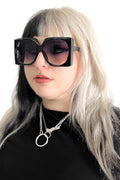 oversized large black sunglasses by foxblood