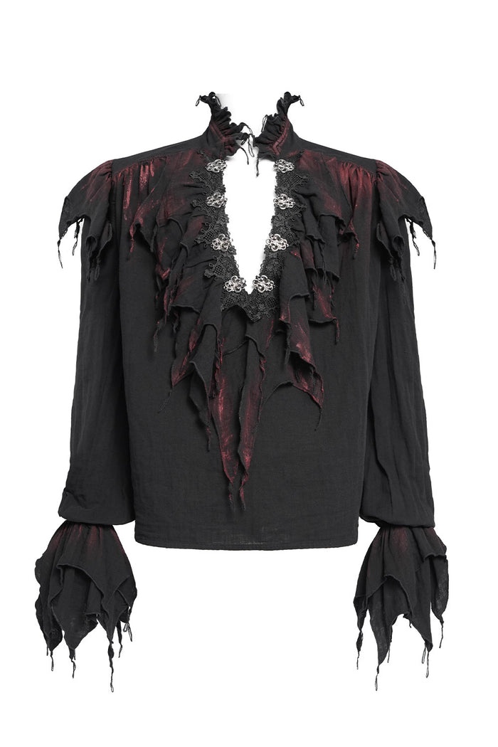 Mens victorian goth distressed top