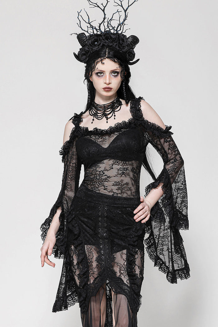 womens mesh lace top