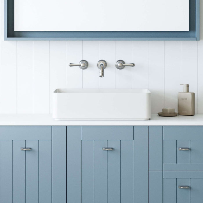 Timberline August 500mm x 360mm Rectangular Above Counter Basin - White Gloss