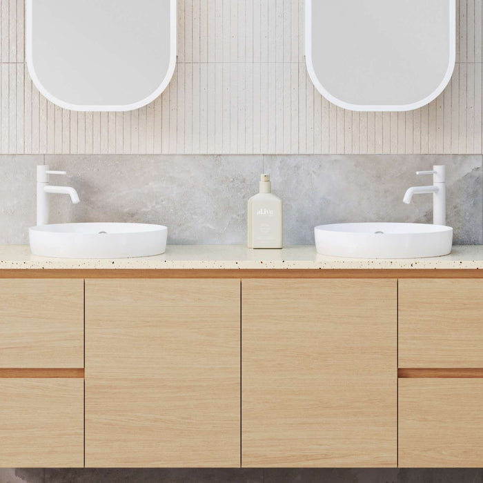 Timberline Henry 360mm Round Semi Inset Basin - White Gloss