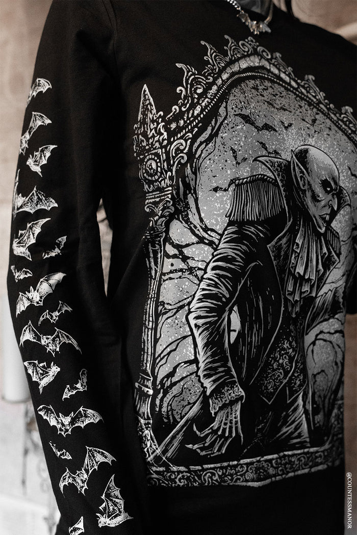 nosferatu long sleeve vampire goth shirt