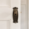 Lifestyle TradCo Bungalow Door Knob Long Backplate Passage Set Antique Brass  0830KPASS60 - The Blue Space