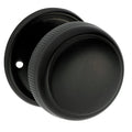 Tradco Large Milled Edged Mortice Knob Round Rose Matte Black Sdg 0929 - The Blue Space