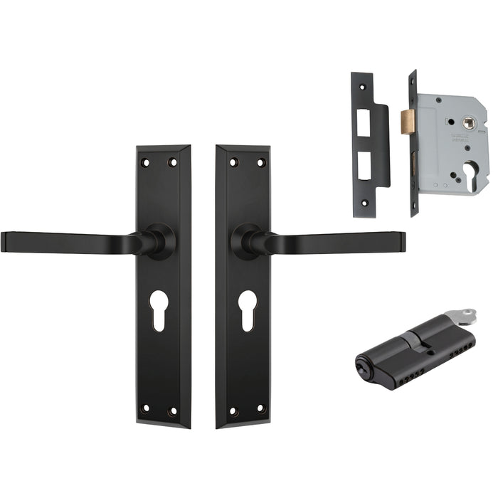 tradco-menton-lever-long-backplate-entrance-set-with-high-security-lock-antique-copper-0681KENTREURO57KK-spec-sheet-the-blue-space