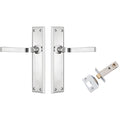 TradCo Menton Lever Long Backplate Passage Set Chrome Plated 0684KPASS60 - The Blue Space