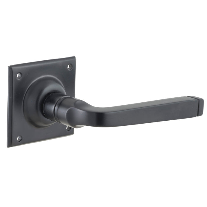 Tradco Menton Lever Square Rose Matte Black 9628 - The Blue Space