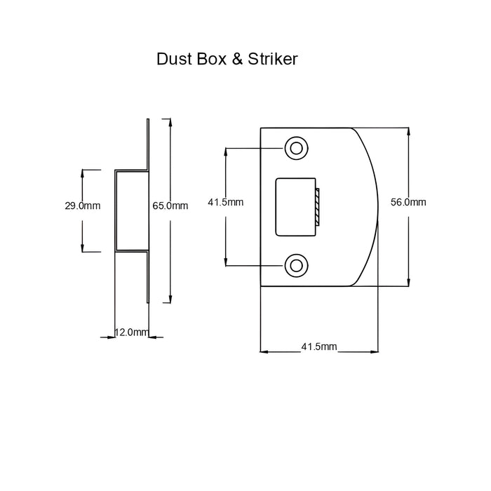 Dust Box TradCo Milton Door Knob Long Backplate Privacy Set Antique Brass 0724KPRIV60 - The Blue Space
