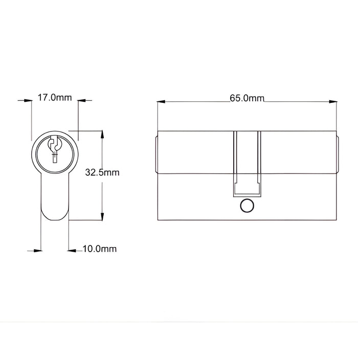 Key Hole TradCo Milton Lever Long Backplate Entrance Set with High Security Lock Matte Black 9610KENTREURO57KK - The Blue Space