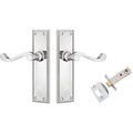 TradCo Milton Lever Long Backplate Passage Set Chrome Plated 0790KPASS60 - The Blue Space