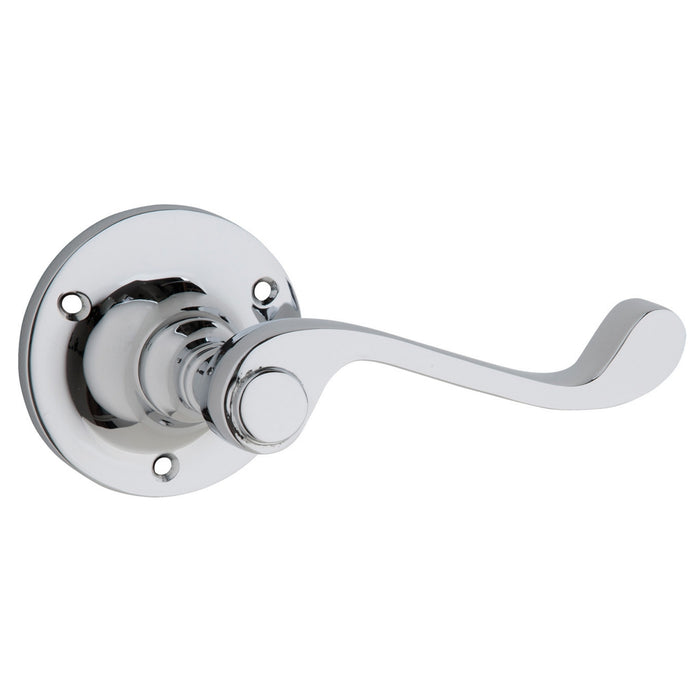 Tradco Milton Lever Round Rose Chrome Plated Sdg 0793 - The Blue Space