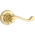 Tradco Milton Lever Round Rose Polished Brass 1007 - The Blue Space