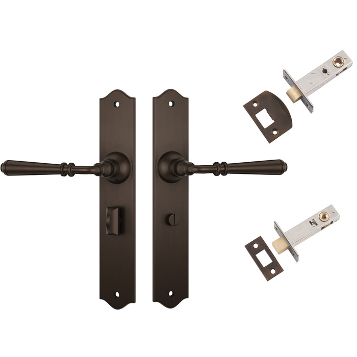 TradCo Reims Lever Long Backplate Privacy Set Antique Brass 0774KPRIV60 - The Blue Space