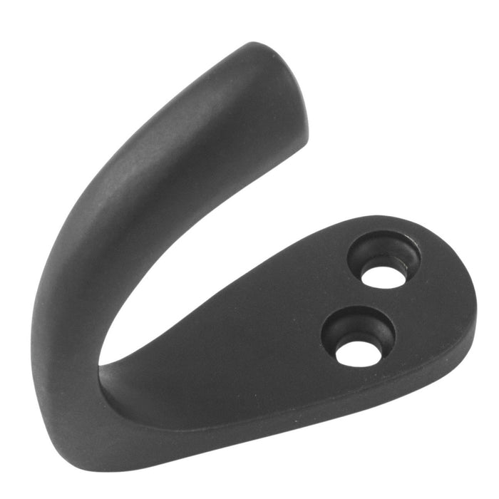 Tradco Single Robe Hooks Matte Black 9704 - The Blue Space