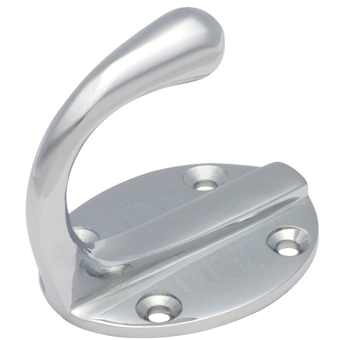 Tradco Single Robe Hooks Oval Backplate Chrome Plated 3938 - The Blue Space