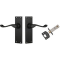 TradCo Victorian Lever Long Backplate Passage Set Antique Copper 0902KPASS60 - The Blue Space