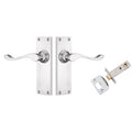 TradCo Victorian Lever Long Backplate Passage Set Chrome Plated 0907KPASS60 - The Blue Space