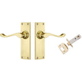 TradCo Victorian Lever Long Backplate Passage Set Polished Brass 1037KPASS60 - The Blue Space