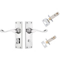 TradCo Victorian Lever Long Backplate Privacy Set Chrome Plated 0907KPRIV60 - The Blue Space
