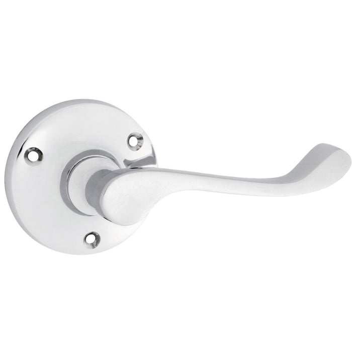 Tradco Victorian Lever Round Rose Chrome Plated 1044 - The Blue Space