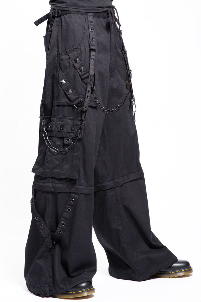 gothic baggy cargo pants by tripp NYC with chains and straps
