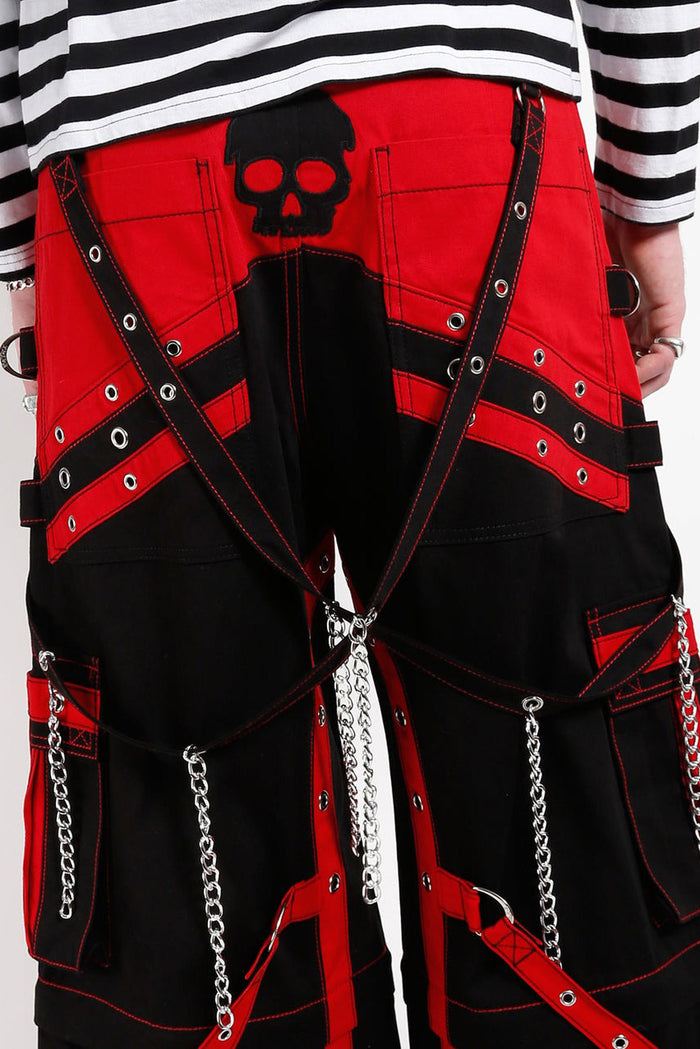 skull patch punk baggy jeans