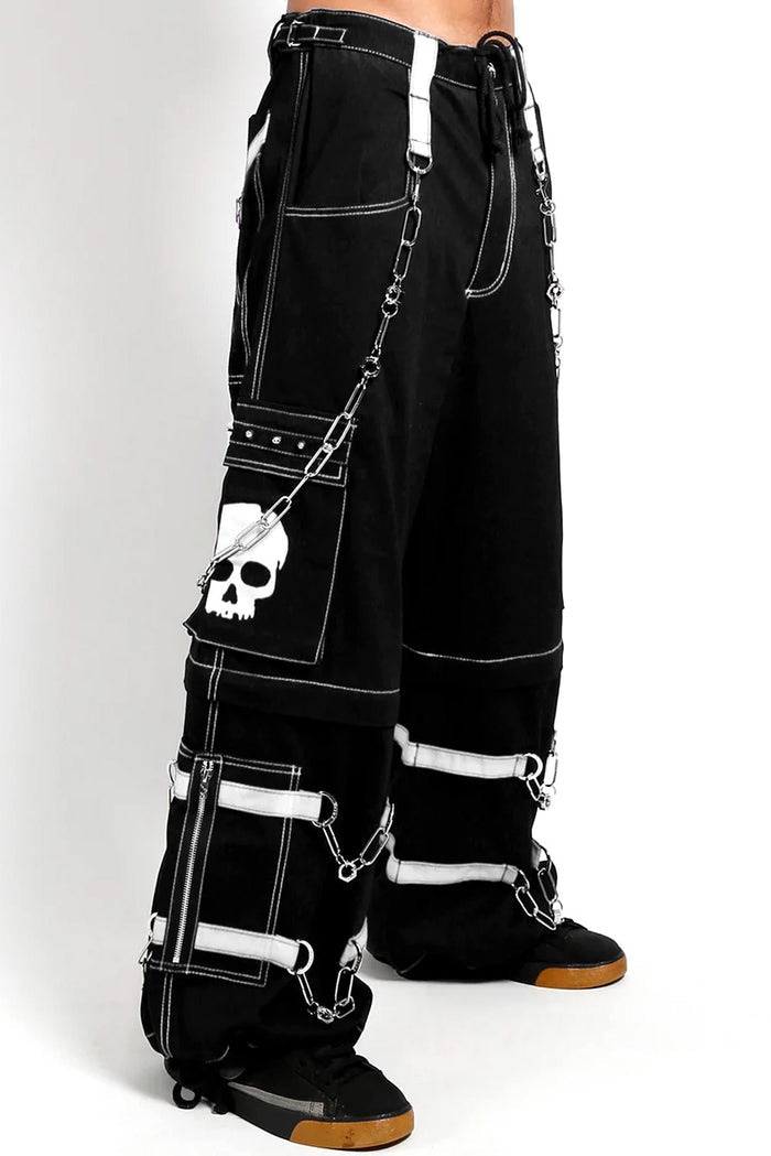 Tripp NYC Skull Bondage Pants [Black/White]