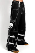 Tripp NYC Skull Bondage Pants [Black/White]