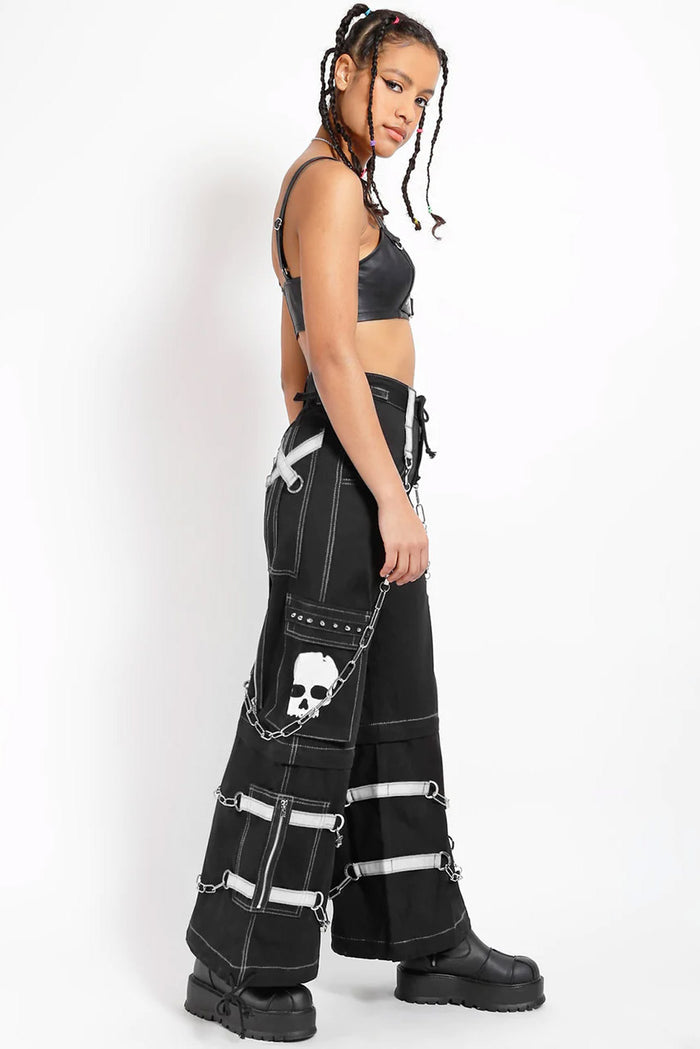 Tripp NYC Skull Bondage Pants [Black/White]