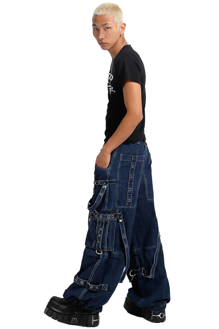 Tripp NYC Strap Zip-Off Pants [BLUE DENIM]
