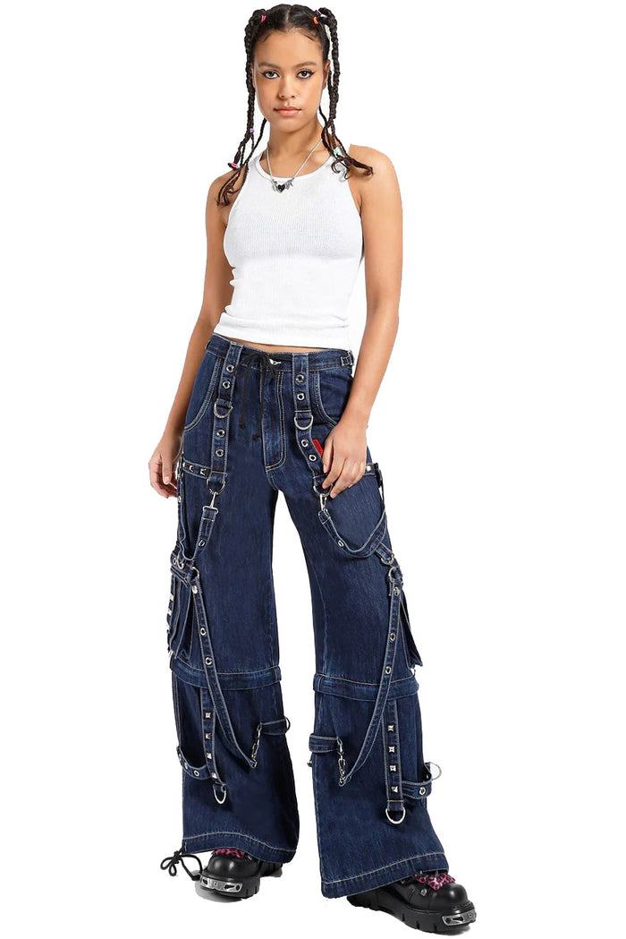 Tripp NYC Strap Zip-Off Pants [BLUE DENIM]