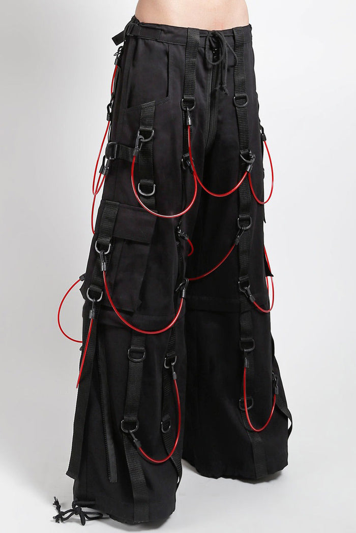 black deep pocket cargo baggy pants