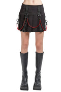 black emo mini skirt
