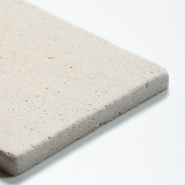Tumbled Natural Beige Travertine Square Tile 100mm x 100mm