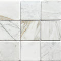 Tumbled Natural Calacatta Gold Marble Square Tile 100mm x 100mm