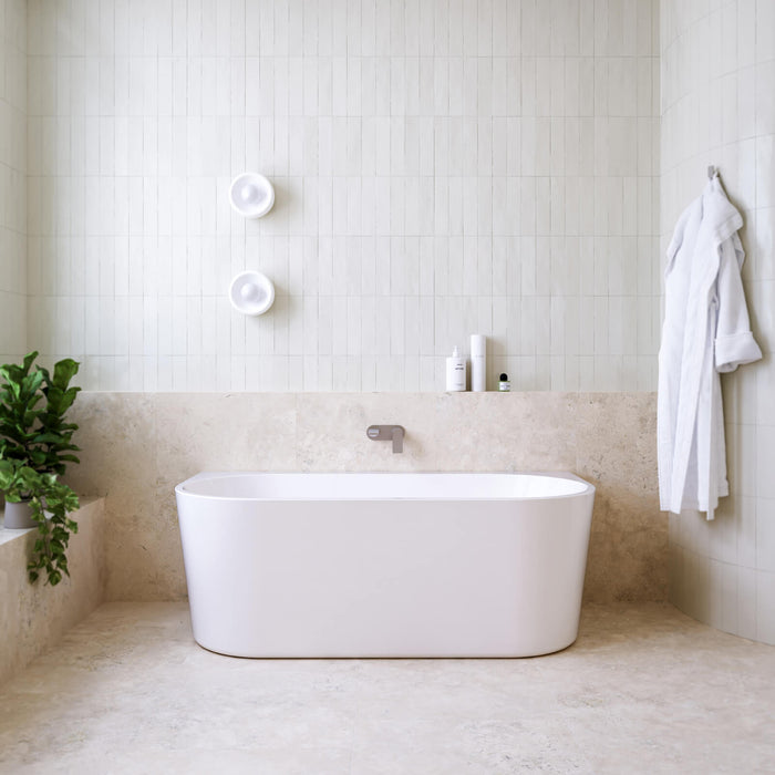 Snow White Ella Zellige Tile 100 x 100 x 10mm Spanish Ceramic  | The Blue Space