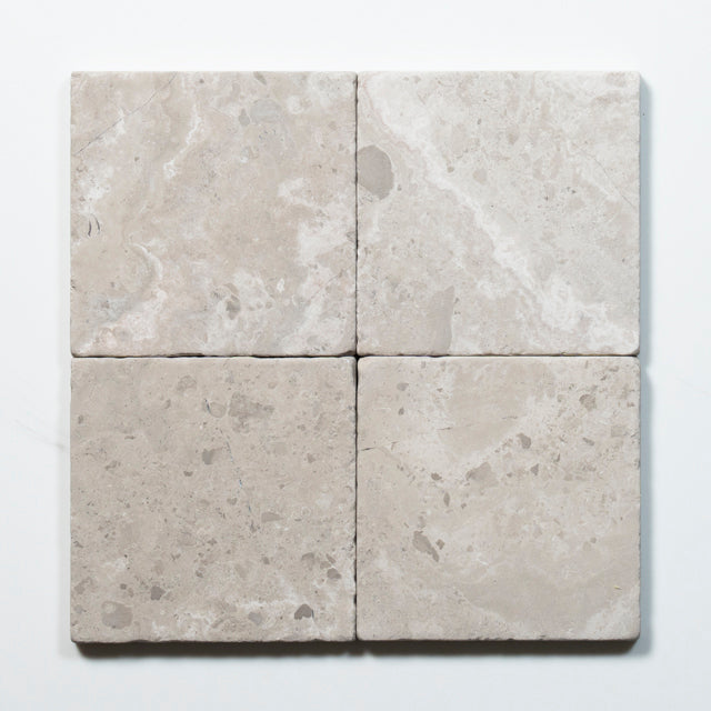 Tumbled Natural Grey Woodstone Square Tile 100mm x 100mm