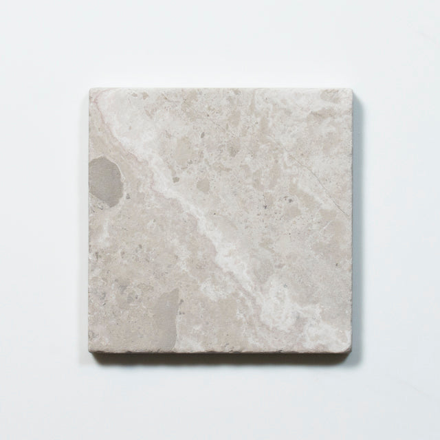 Tumbled Natural Grey Woodstone Square Tile 100mm x 100mm