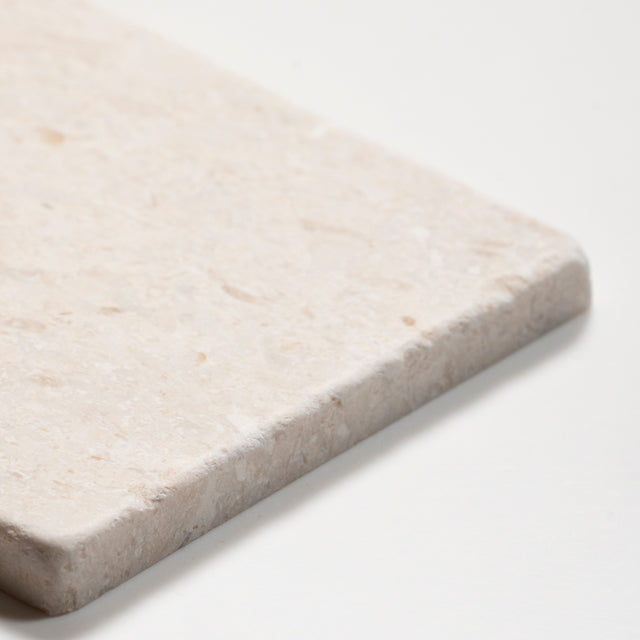 Tumbled White Natural Limestone Square Tile 100mm x 100mm