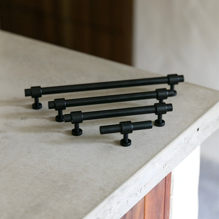Variations Turner Hastings Fanetta 128mm Pull Handle Matte Black FA128CB-MB - The Blue Space