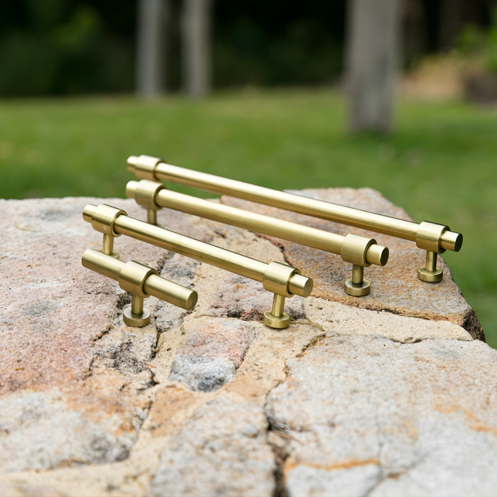 Lifestyle Variations Turner Hastings Fanetta 224mm Pull Handle Brushed Brass FA224CB-BB - The Blue Space