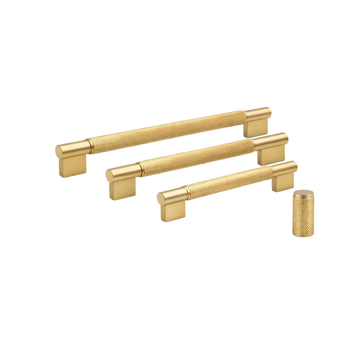 Turner Hastings Sassari 128mm Pull Handle Brushed Brass SA128CB-BB - The Blue Space
