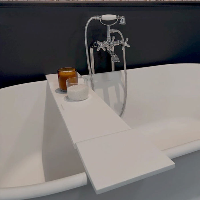 Lifestyle 2 Turner Hastings Solid Surface Bath Caddy 94 x 20 - Matte White BC940MW - The Blue Space