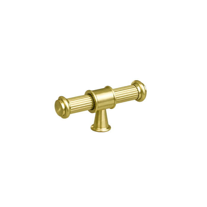 Single Turner Hastings Verona T-Knob Brushed Brass VE75CB-BB - The Blue Space