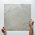 With Hand Tuscan Grey Travertine Look Tile 600mm x 600mm 6CRWSVM - The Blue Space