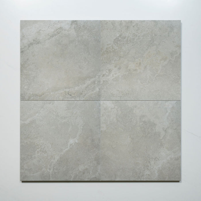 Pattern Tuscan Grey Travertine Look Tile 600mm x 600mm 6CRWSVM - The Blue Space