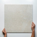 With Hand Tuscan White Travertine Look Tile 600mm x 600mm 6CRWWHM - The Blue Space