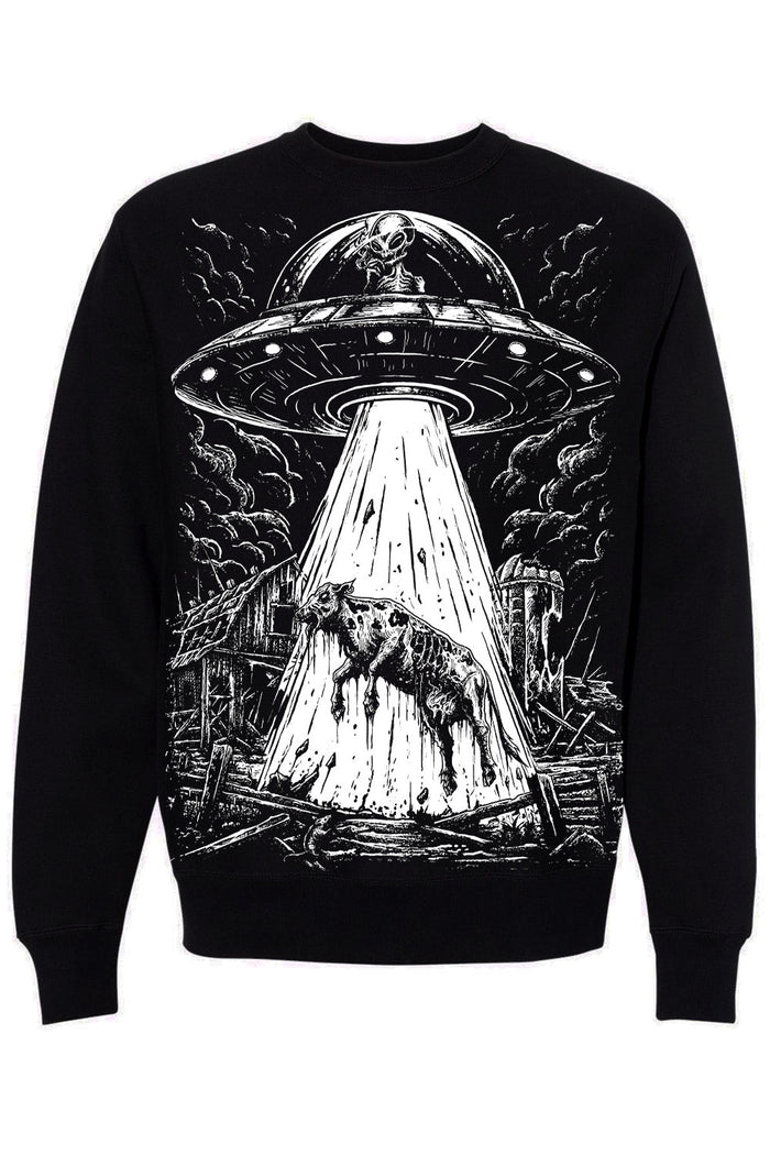 alien cow sweatshirt