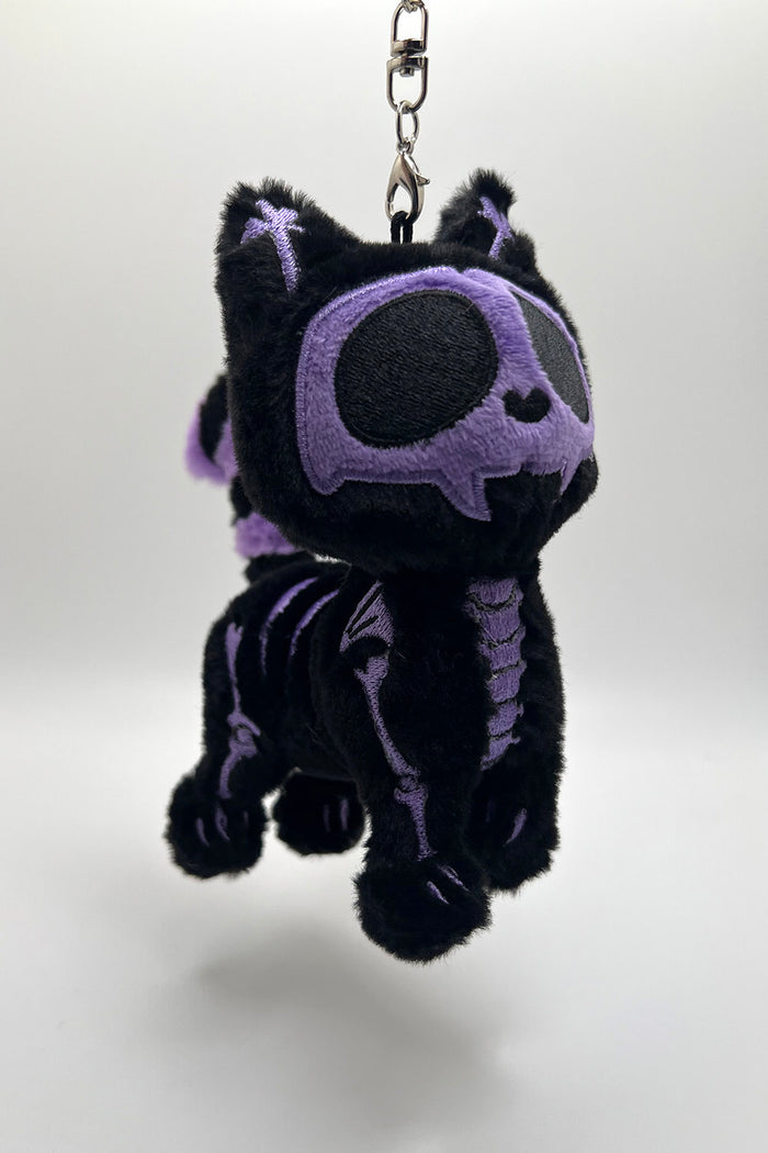 3D cat plush keychain